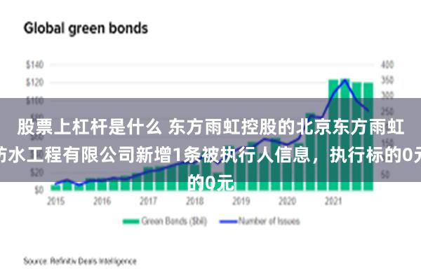 股票上杠杆是什么 东方雨虹控股的北京东方雨虹防水工程有限公司新增1条被执行人信息，执行标的0元