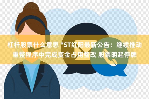 杠杆股票什么意思 *ST红阳最新公告：继续推动重整程序中完成资金占用整改 股票明起停牌