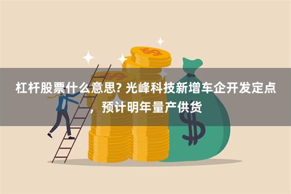 杠杆股票什么意思? 光峰科技新增车企开发定点，预计明年量产供货